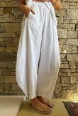 Frame Cotton Vintage Wash Barrel Pant White